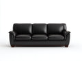 Divano a 3 posti-Pelle sintetica-228x96x88 cm-Nero-Stile moderno elegante