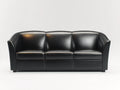 Divano a 3 posti-Pelle sintetica-225x96x90 cm-Nero-Stile classico moderno