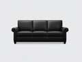 Divano a 3 posti-Pelle-228x96x88 cm-Nero-Stile moderno elegante