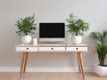 Scrivania - legno-metallo - 142x55x76 cm - naturale-bianco - stile nordico moderno