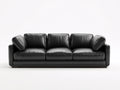 Divano a 3 posti-Pelle sintetica-229x95x87 cm-Nero-Stile moderno elegante
